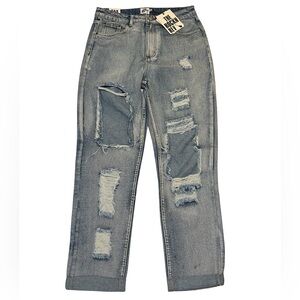 Rockn Rev Distressed Light Wash Jeans